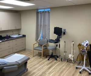A newly renovated exam room