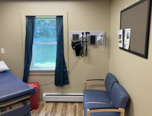 A newly renovated exam room