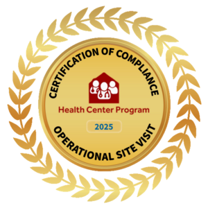 Certification of Compliance; Operational Site Visit badge