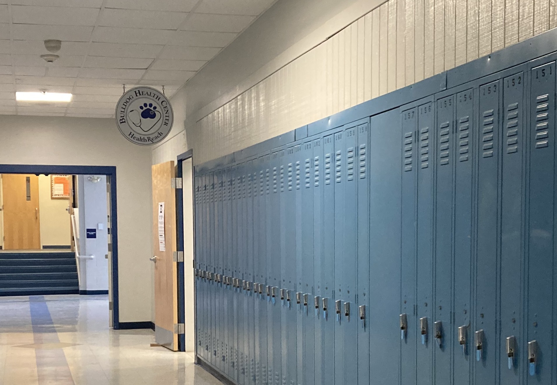 Bulldog Health Center School Hallway